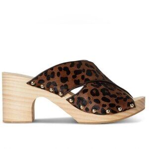 PAIGE Jules Crisscross Platform Sandals in Leopard Print 6.5‎